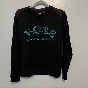 Hugo Boss Black Sweatshirt with Teal Logo